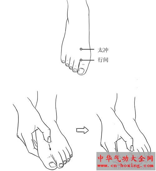 行间穴:改善脸色发黄