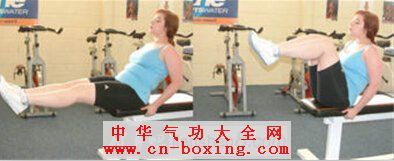 坐姿屈膝收腹动作图解教程及视频